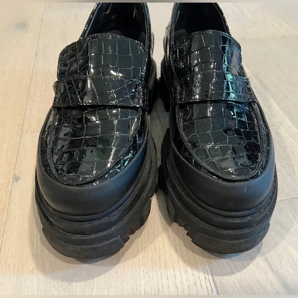 Ganni lug sole embossed loafers - Picture 4 of 8